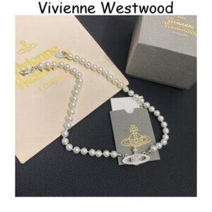 💎Brand new 📿Vivienne Westwood Lucrece Pearl Necklace in Silver